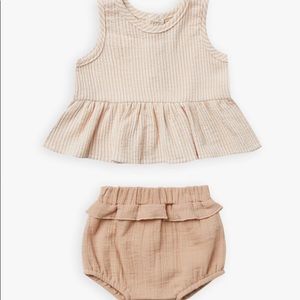 Quincy Mae petal stripe peplum set
